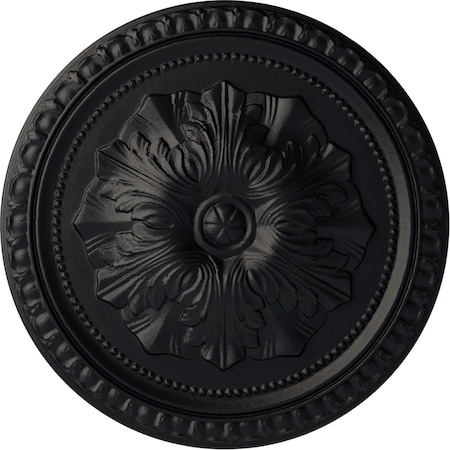 Ekena Millwork Richmond Ceiling Medallion (Fits Canopies up to 2 5/8"), Hand-Painted Steel Gray, 18"OD x 1 3/8"P CM18RISGS